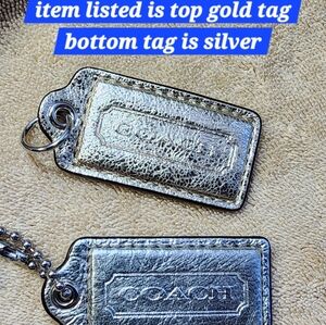 Coach Gold  Metallic Hang Tag/bag Charm EUC